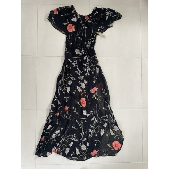 Revolve Flynn Skye Maxi Dress Miranda Off Shoulder Tender Gardens - Picture 1 of 9